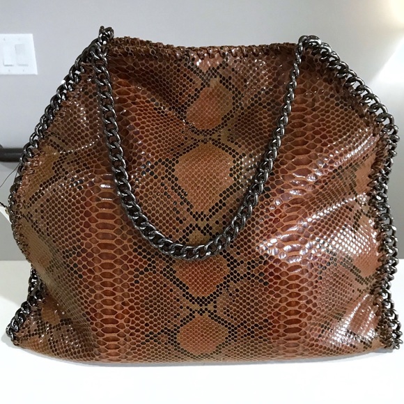1. Left! Snakeskin Print Vegan Leather Bag - Picture 4 of 8